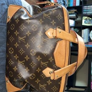 Excellent used vintage Louis Vuitton tote shoulder bag